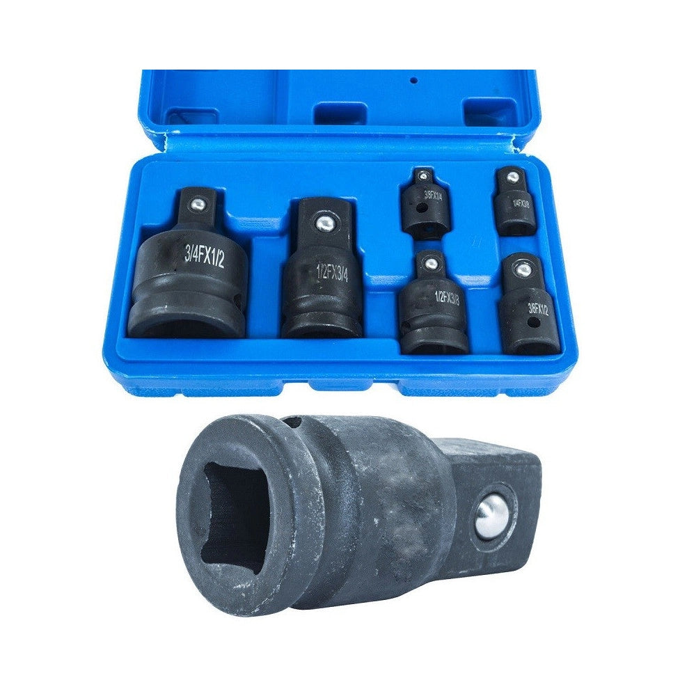 Trade Shop - Set Adattatori Riduttori 6pz A Impatto Per Bussole Per Utensili Aria Compressa -