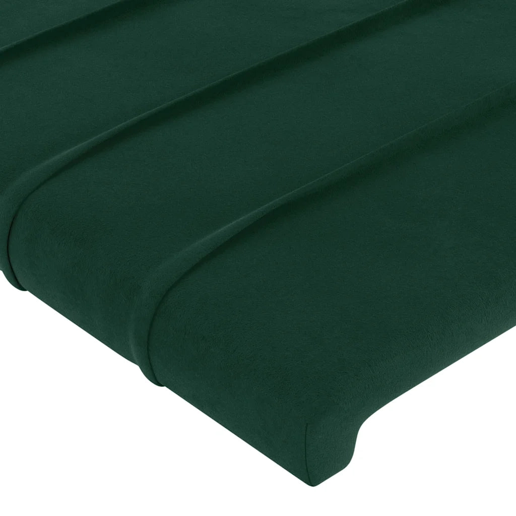 Testiera Verde Scuro 100x5x78/88 cm in Velluto 346141