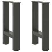 Set di 2 gambe quadrate per tavolino da caffè 38 x 43 cm con piedini regolabili design moderno in acciaio antracite 02_0057518