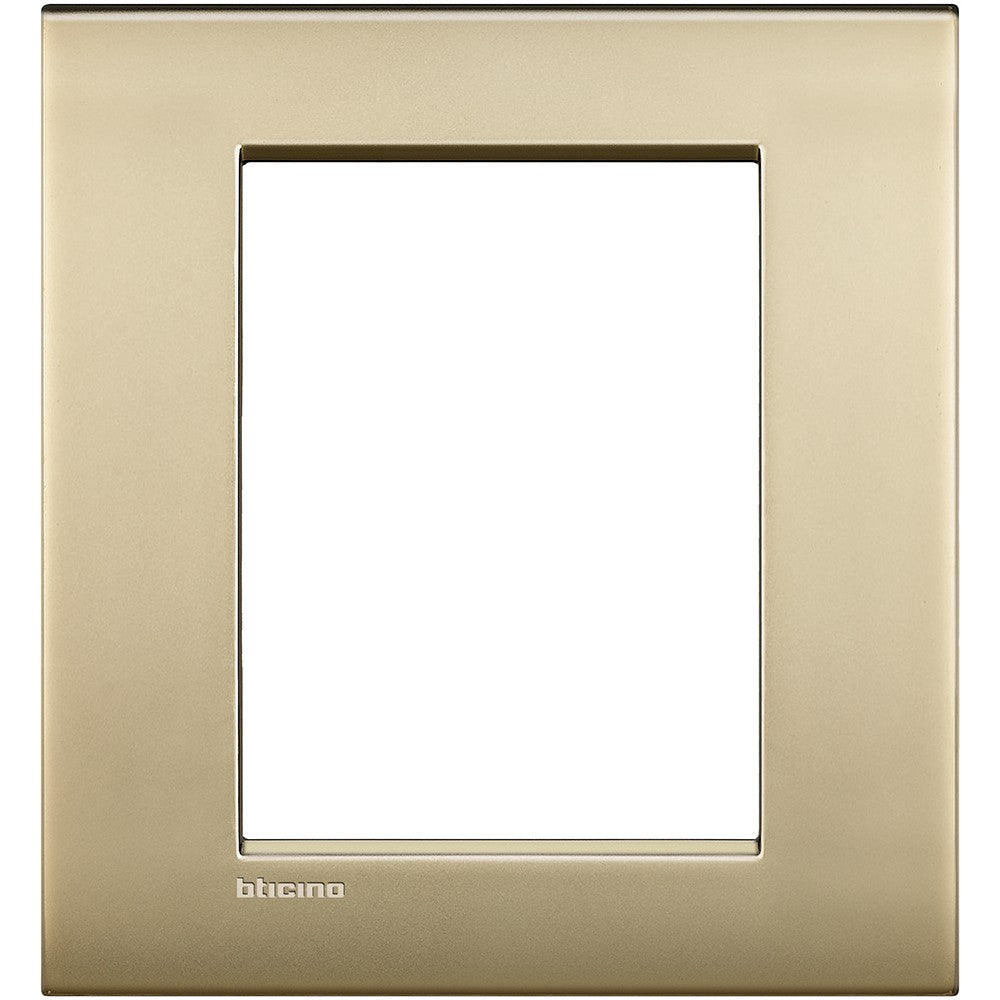 Living Light - Placca 3+3P Oro Satinato - LNC4826OF