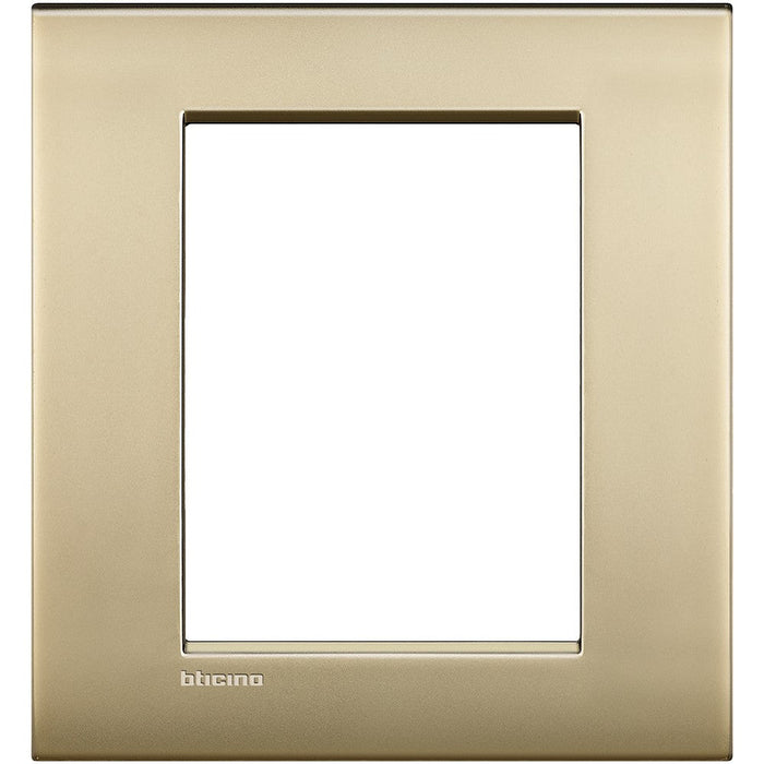 Living Light - Placca 3+3P Oro Satinato - LNC4826OF