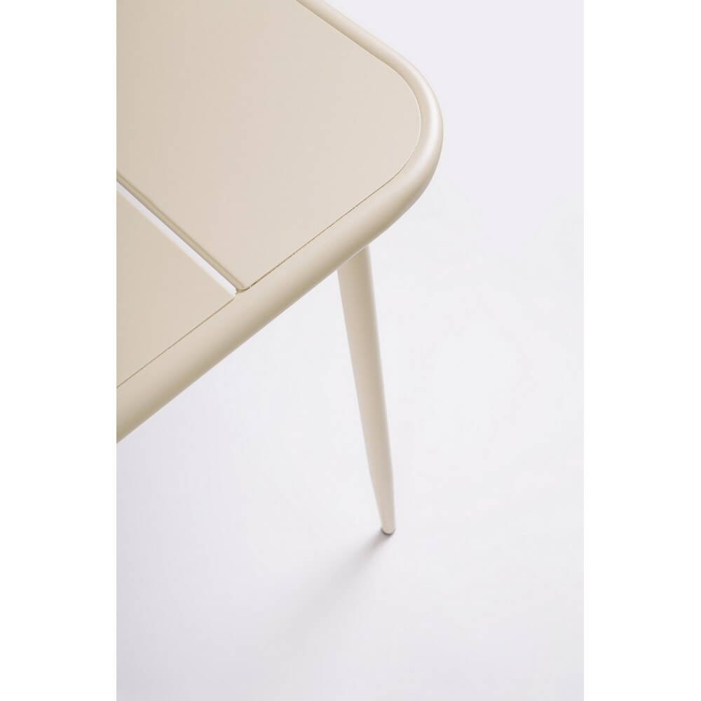 Tavolo da Giardino Acciaio Tortora Moderno 140x80 cm - THARNIS