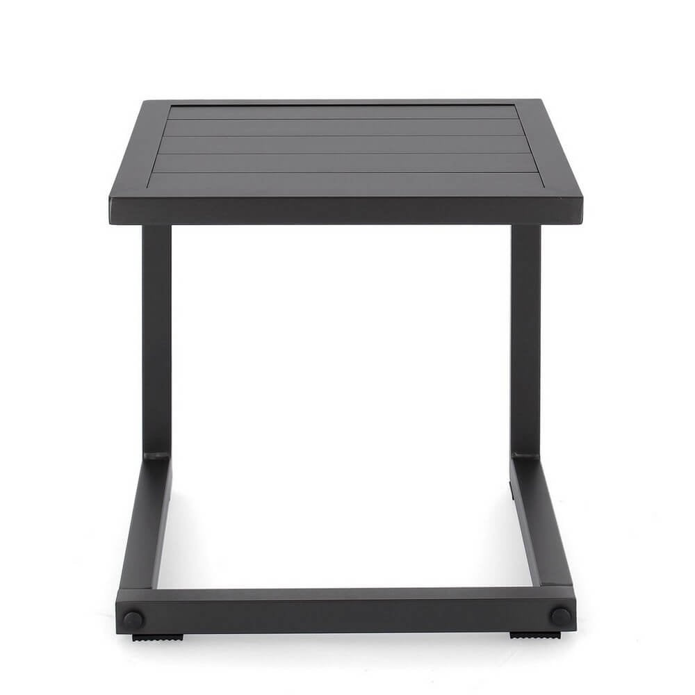 Tavolino Alluminio Antracite Moderno da Esterno 40x40 - NORDIC Colore: Antracite