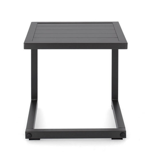 Tavolino Alluminio Antracite Moderno da Esterno 40x40 - NORDIC Colore: Antracite