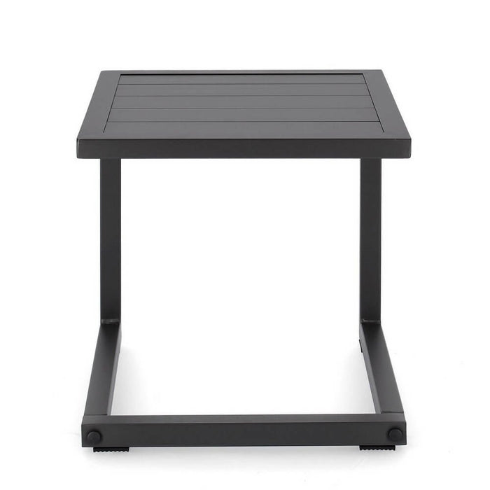 Tavolino Alluminio Antracite Moderno da Esterno 40x40 - NORDIC Colore: Antracite