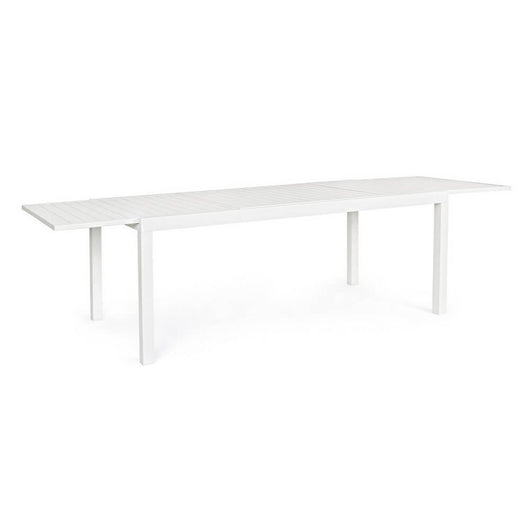 Tavolo da Giardino Alluminio Coffee Moderno da Esterno - NORDIC Dimensione: 200x100 cm, Colore: Bianco