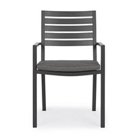 Set 4 Sedie da Giardino Alluminio Antracite Moderno - HEAVENLY Colore: Antracite