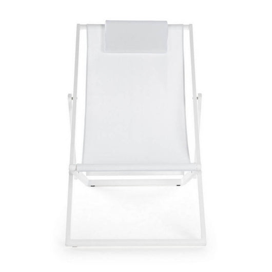 Set 4 Sdraio da Giardino Alluminio Blu Moderne da Esterno - TERRA Colore: Bianco