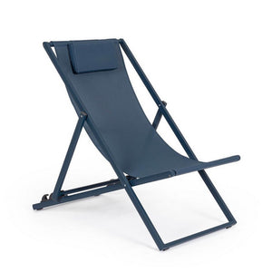 Set 4 Sdraio da Giardino Alluminio Blu Moderne da Esterno - TERRA Colore: Blu