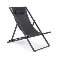 Set 4 Sdraio da Giardino Alluminio Blu Moderne da Esterno - TERRA Colore: Antracite