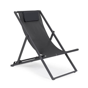 Set 4 Sdraio da Giardino Alluminio Blu Moderne da Esterno - TERRA Colore: Antracite