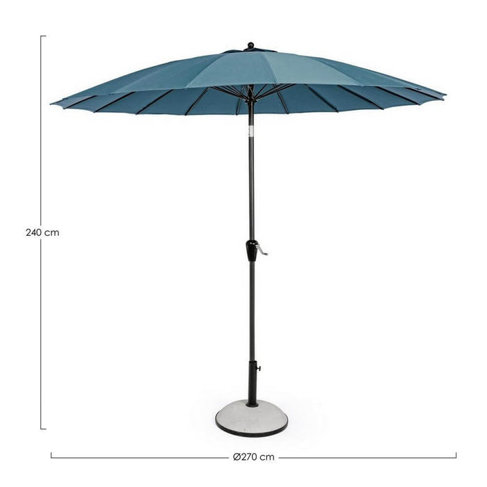 Ombrellone Alluminio Blu da Giardino Ø270 cm - METROPOLIS