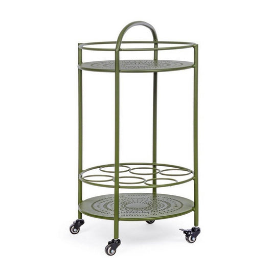 Carrello Bottiglie Acciaio Bordeaux Industriale da Interno - RUGGED Colore: Verde
