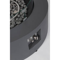 Camino a Gas Acciaio Grigio Moderno da Esterno Ø104 cm - NUVOLA