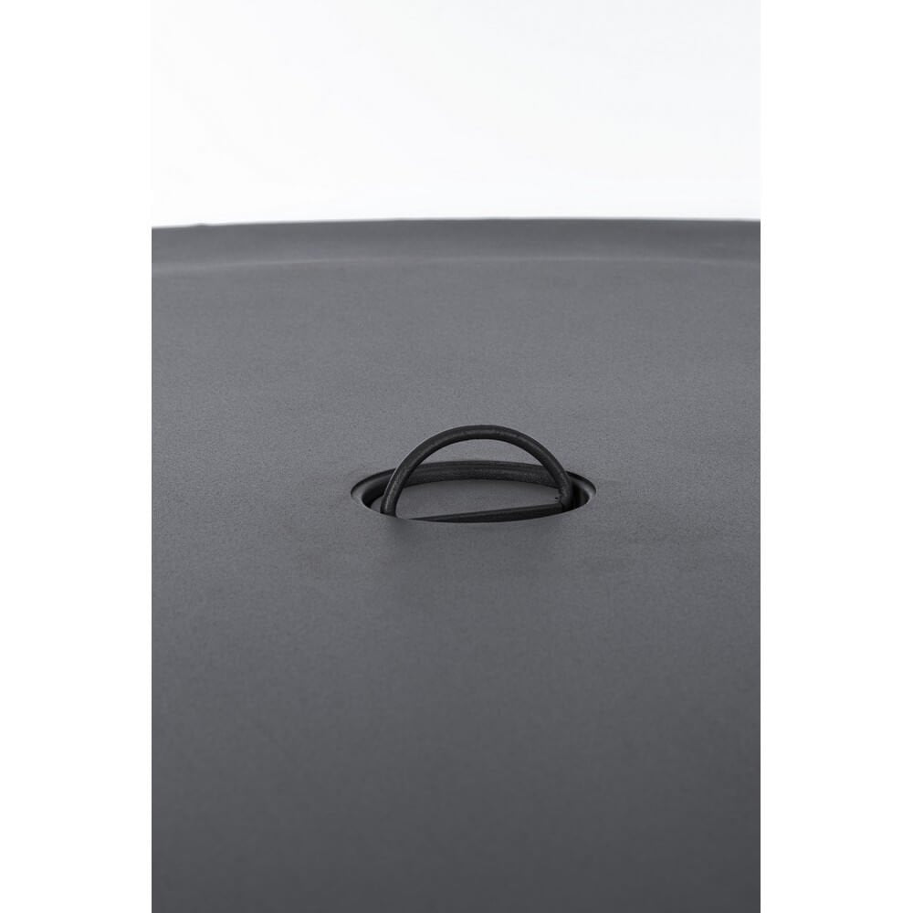 Camino a Gas Acciaio Grigio Moderno da Esterno Ø104 cm - NUVOLA