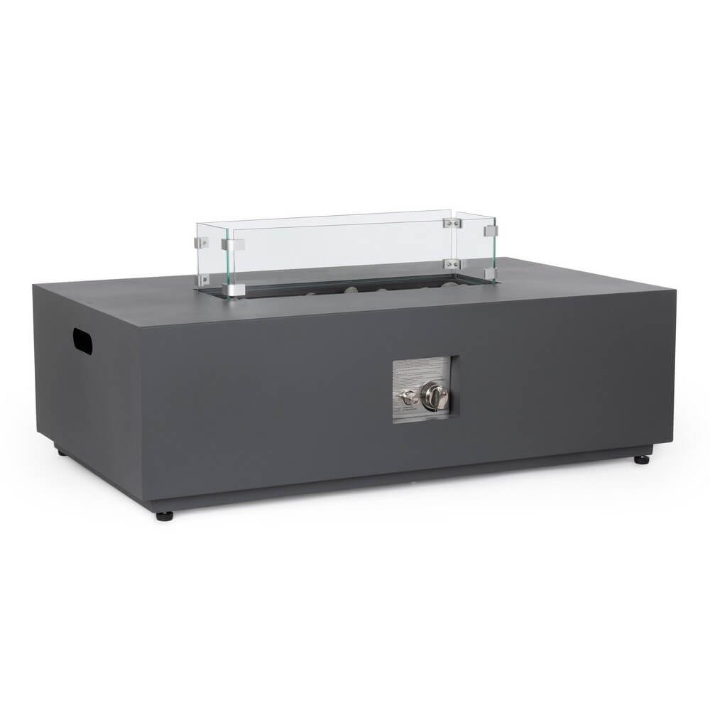 Camino a Gas Grigio Moderno da Esterno 110x65 - NUVOLA