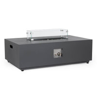 Camino a Gas Grigio Moderno da Esterno 110x65 - NUVOLA