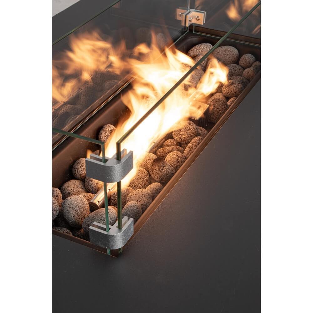 Camino a Gas Grigio Moderno da Esterno 110x65 - NUVOLA