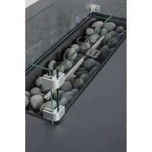 Camino a Gas Grigio Moderno da Esterno 110x65 - NUVOLA