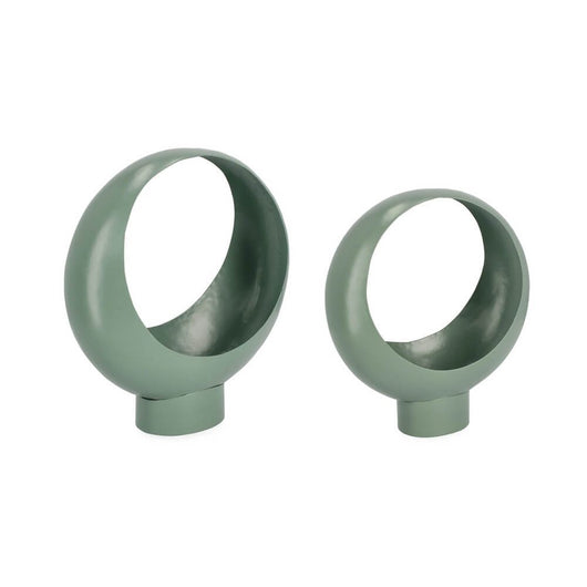 Porta Fiore Design Acciaio Nero Moderno da Interno - MAGICAL Colore: Verde