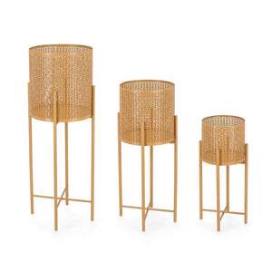 Porta Vaso in Acciaio Giallo Moderno da Interno - ARTISAN Colore: Giallo