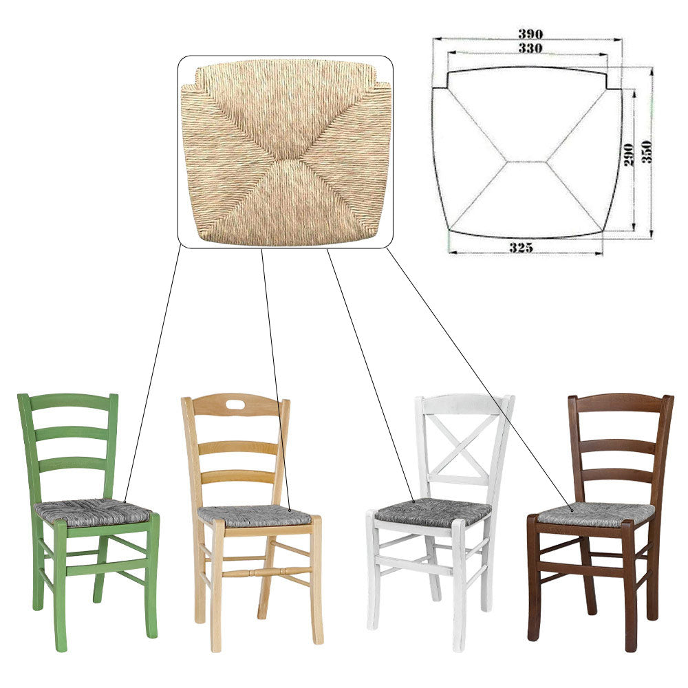 Seduta di ricambio modello Venezia - C1212 in paglia palustre per sedia