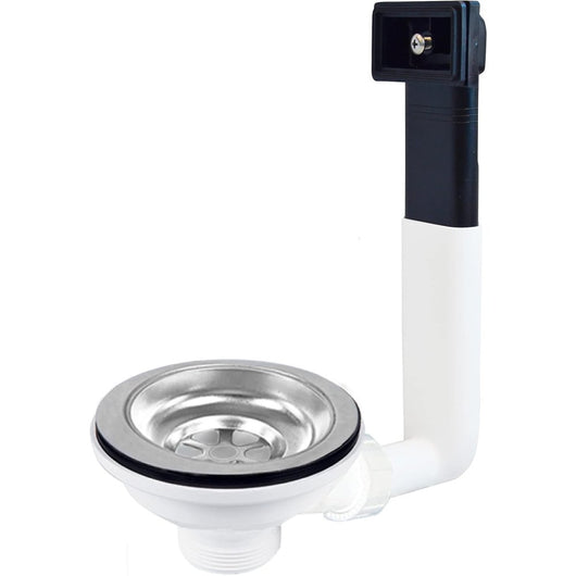 Piletta 31/2 lavello inox e ceramica c troppopieno telescopico