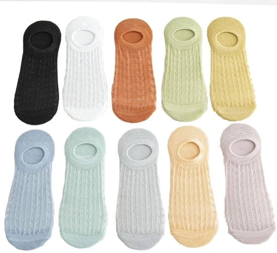 Calzini Sportivi Antiscivolo 10 Paia - Ademabili - Corti - Con Cuffia - Adatti a Scarpe da Corsa/Scarpone