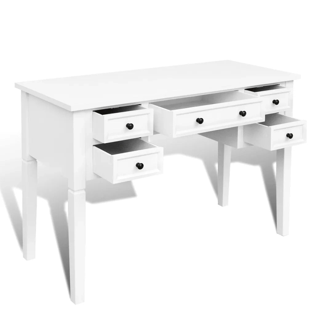 Scrivania Bianca con 5 Cassetti 241533