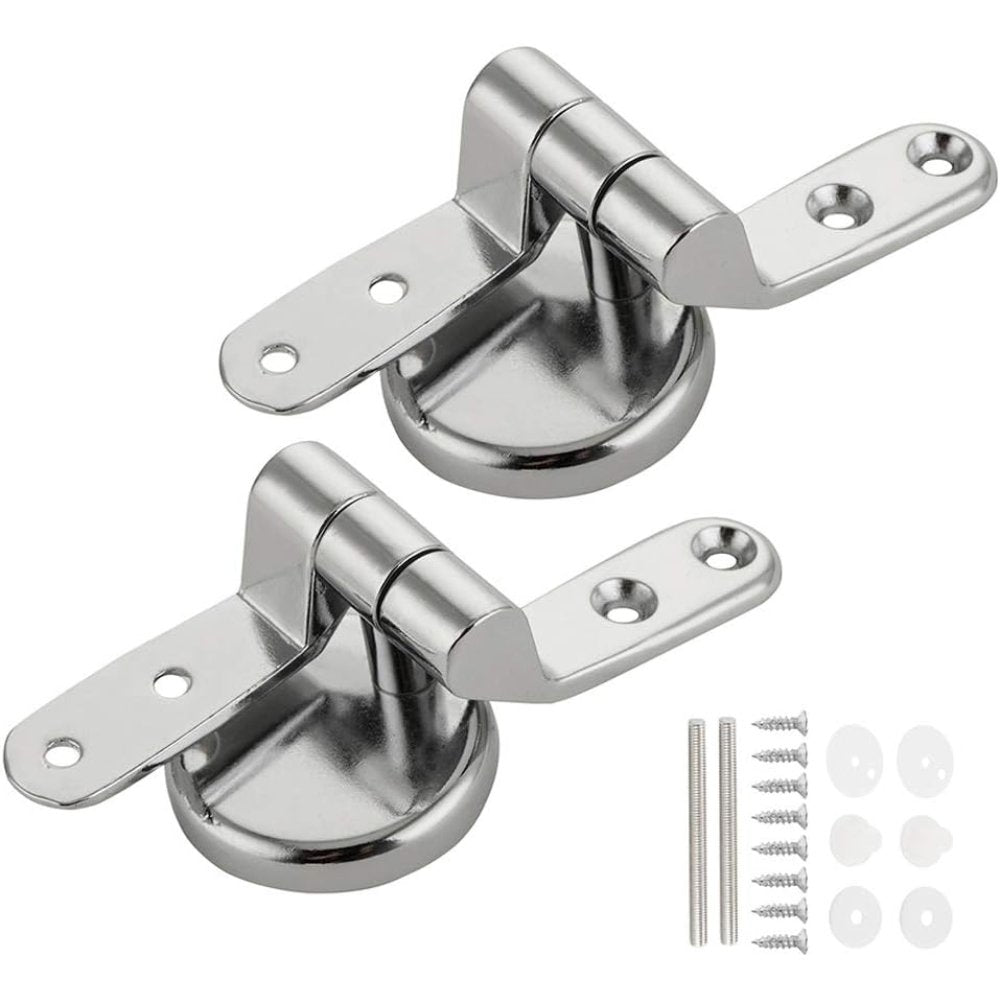 Coppia di cerniere per sedile wc in cromo massiccio con elementi