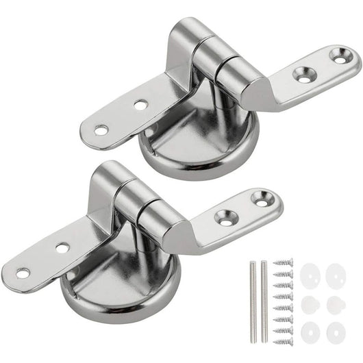 Coppia di cerniere per sedile wc in cromo massiccio con elementi