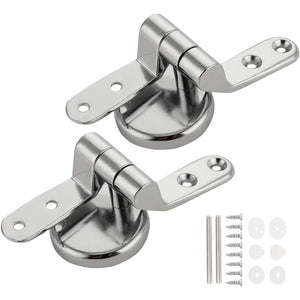 Coppia di cerniere per sedile wc in cromo massiccio con elementi