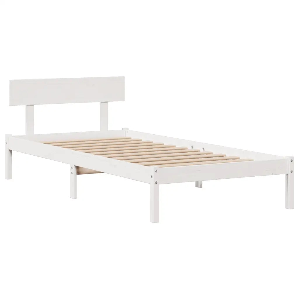 vidaXL Letto Libreria senza Materasso Bianca 90x200 cm Legno di Pino