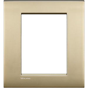 Living Light - Placca 3+3P Oro Satinato - LNC4826OF