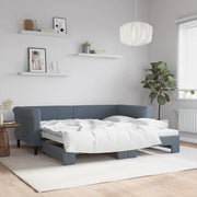 Divano Letto con Letto Estraibile-Sofa Letto-Daybed Grigio Scuro 90x190cm Velluto 783257