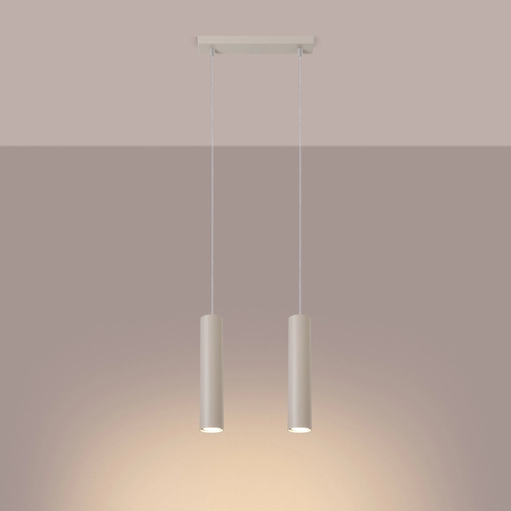 Lampada a sospensione MODENO beige barra 2xGU10 30cm