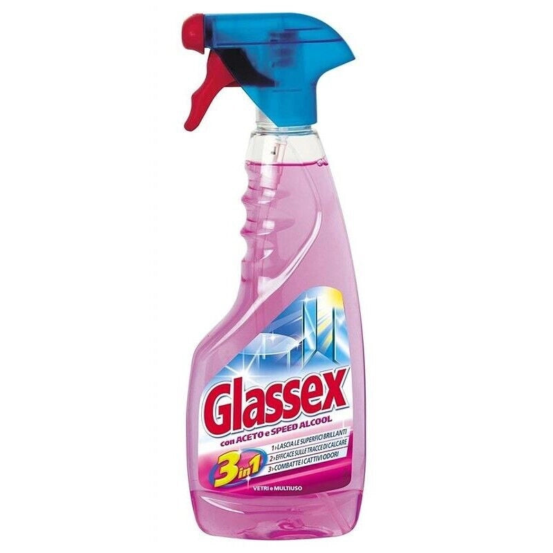 GLASSEX SET 12 PZ MULTIUSO SPRAY ACETO 3IN1 500ML