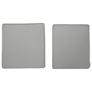cuscini per sedili in 2 pezzi; cuscino per sedie da 56 x 52 cm con cerniera; copertura in tessuto; copricuscino spesso 7 cm; grigio chiaro lavabile