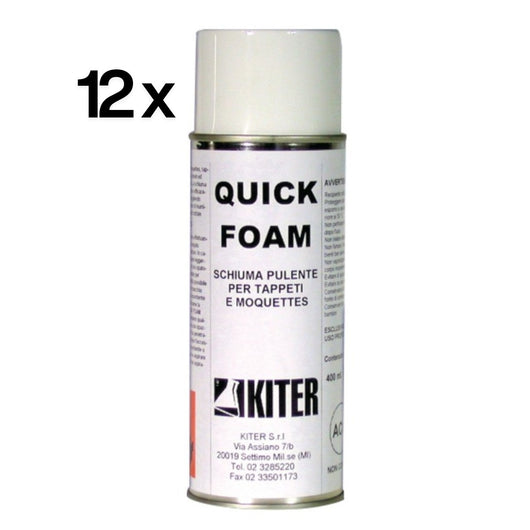 Quick Foam 12 pezzi x 500 ml, Schiuma Concentrata Pulizia Moquette e Tappeti | Kiter