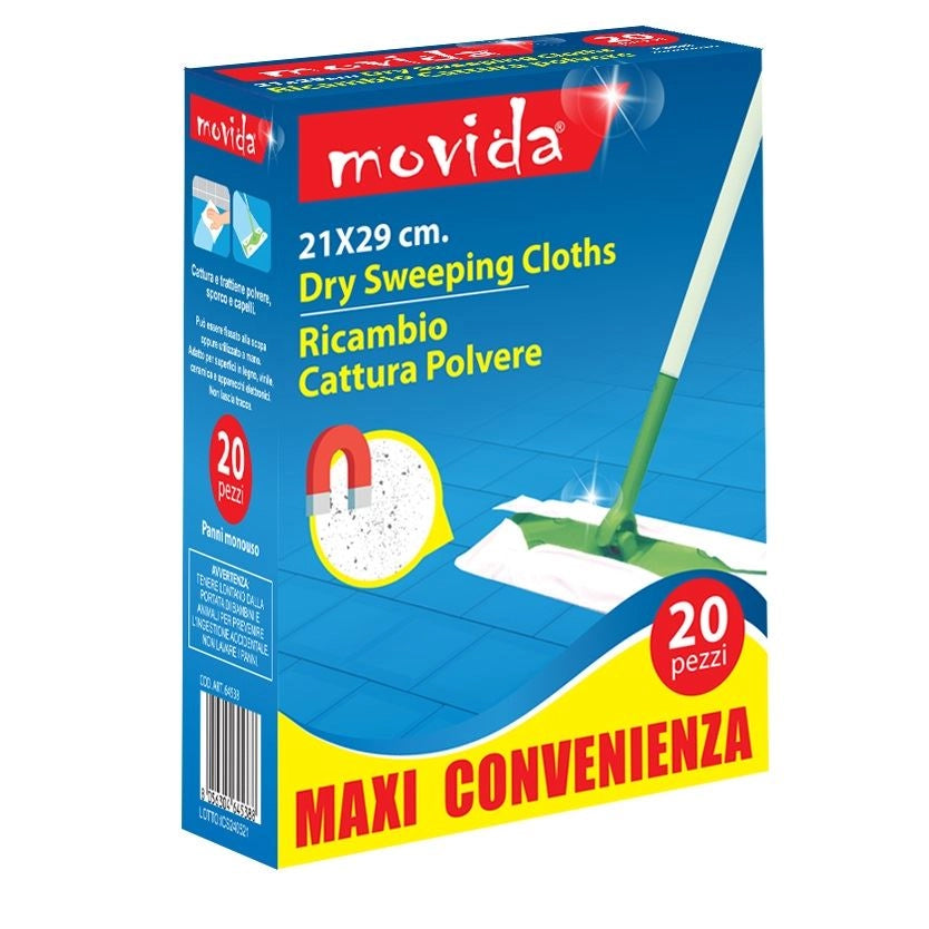 Set 20 Pezzi Panno Catturapolvere 40 gr 22 x 28 cm