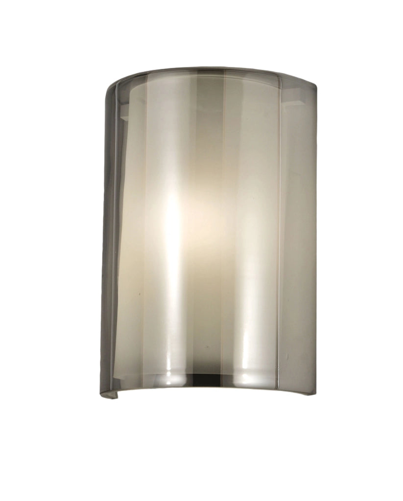 Lampada da Parete Maribel Fumé, Struttura Metallo Vetro e Metacrilato, Attacco E27 40W, IP20, 23x11,5x32,5 cm - Maribel Illuminazione