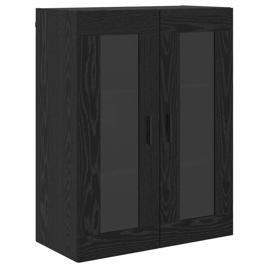 Credenza con cassetto 2 pcs Rovere Nero Legno multistrato