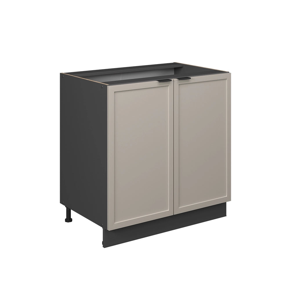 Vicco Mobile lavello cucina GrigioBeige 80 cm con ripiano, senza piano di lavoro