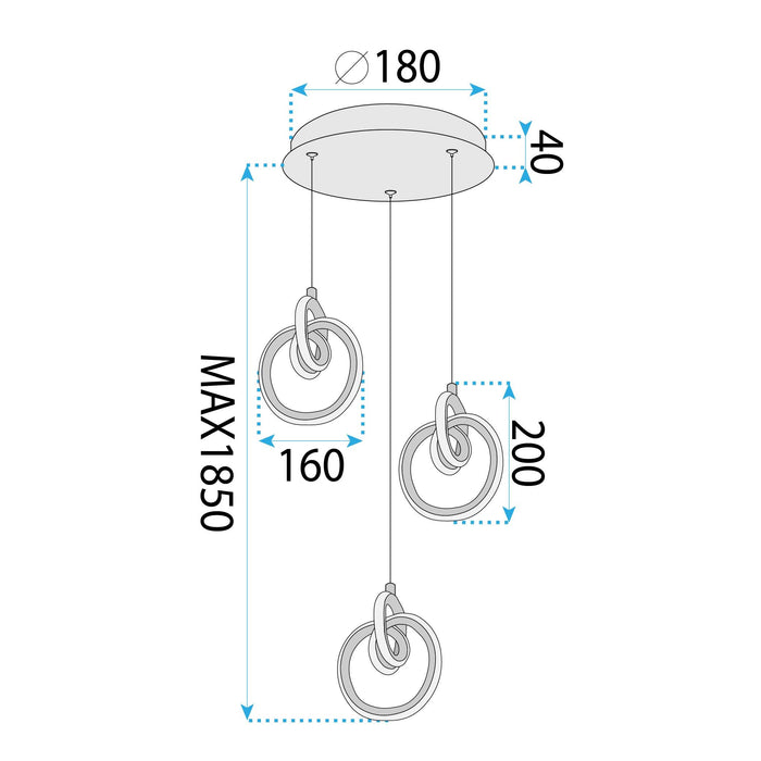 Lampada Led Lhj093-3cp Gold