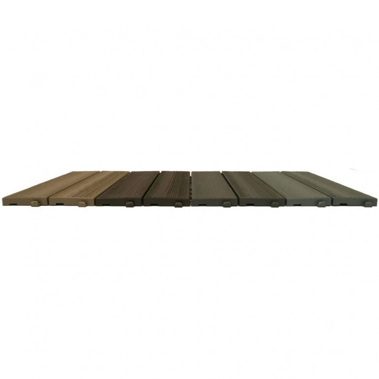 Piastrelle autobloccanti in Plastica con Finitura ad Effetto Legno 37,7 x 18,6 cm. PEZZI 14 Colore beige