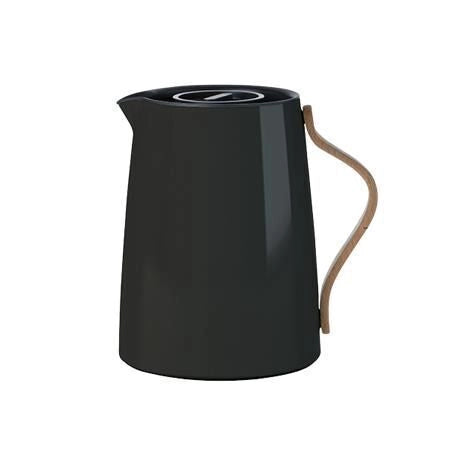 Stelton X-201-2 Emma Bollitore Termico per Te' 1 L Acciaio Inossidabile Filtro Integrato con Chiusura a Rotazione colore Nero