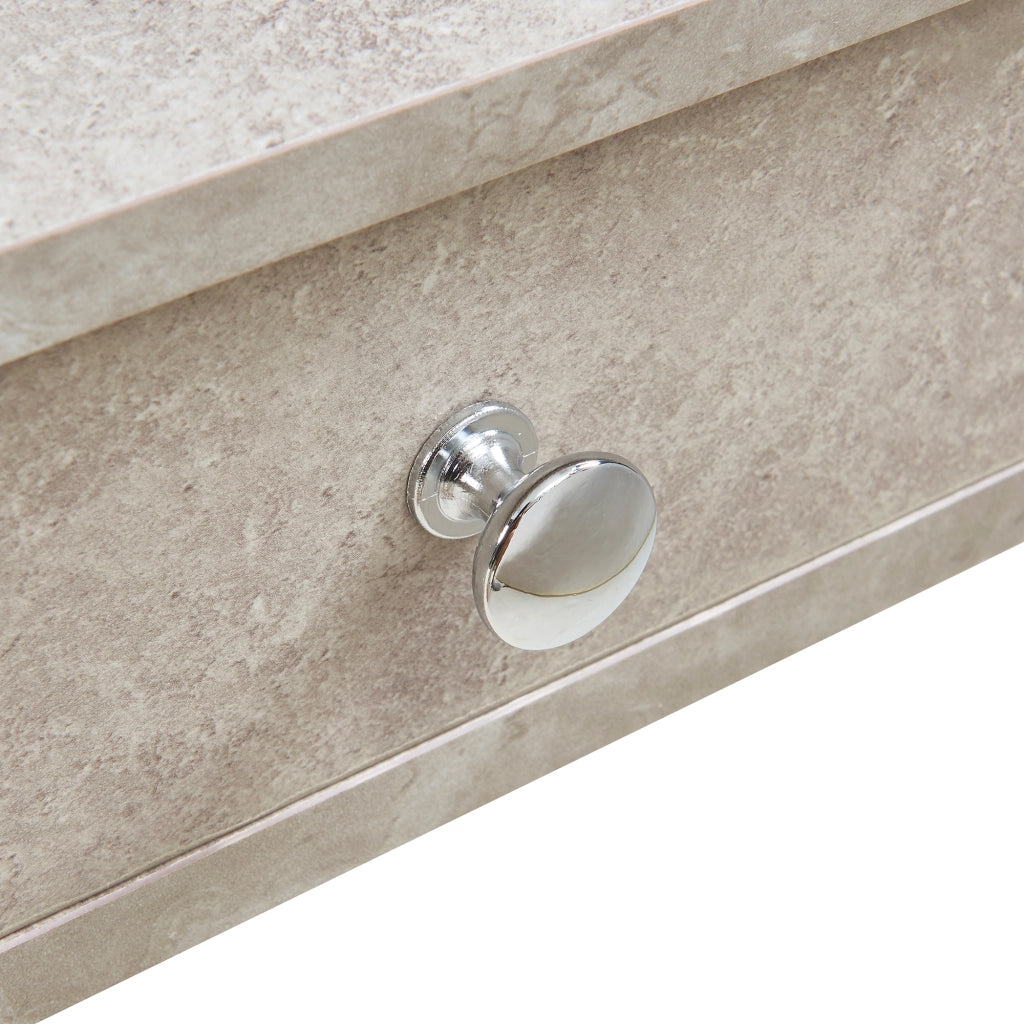 Mensola da Parete Geeste Comodino Sospeso con 2 Cassetti 60 x 15 x 10 cm - Effetto Cemento Chiaro [en.casa]