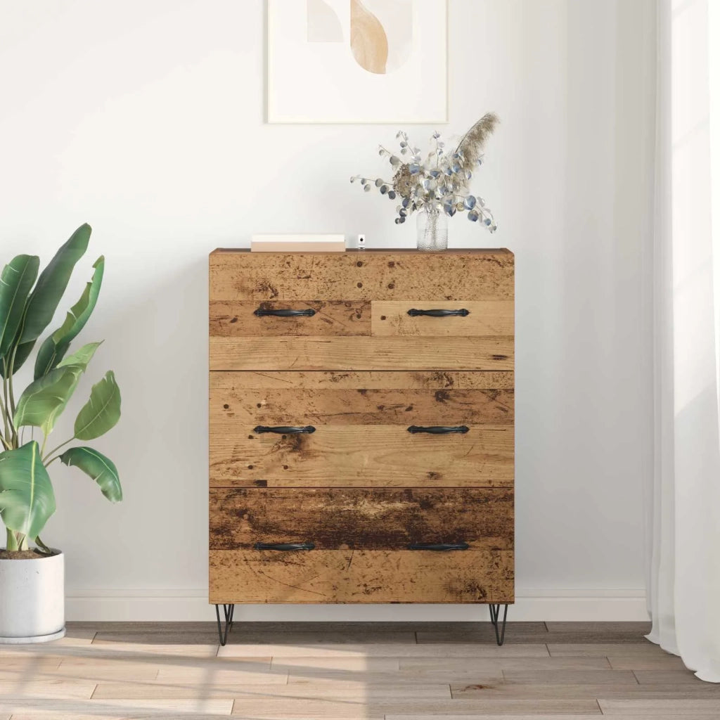 Credenza con cassetto Legno vecchio 69,5 x 34 x 90 cm