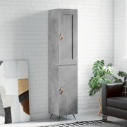 Credenza Grigio Cemento 34,5x34x180 cm in Legno Multistratocod mxl 78100