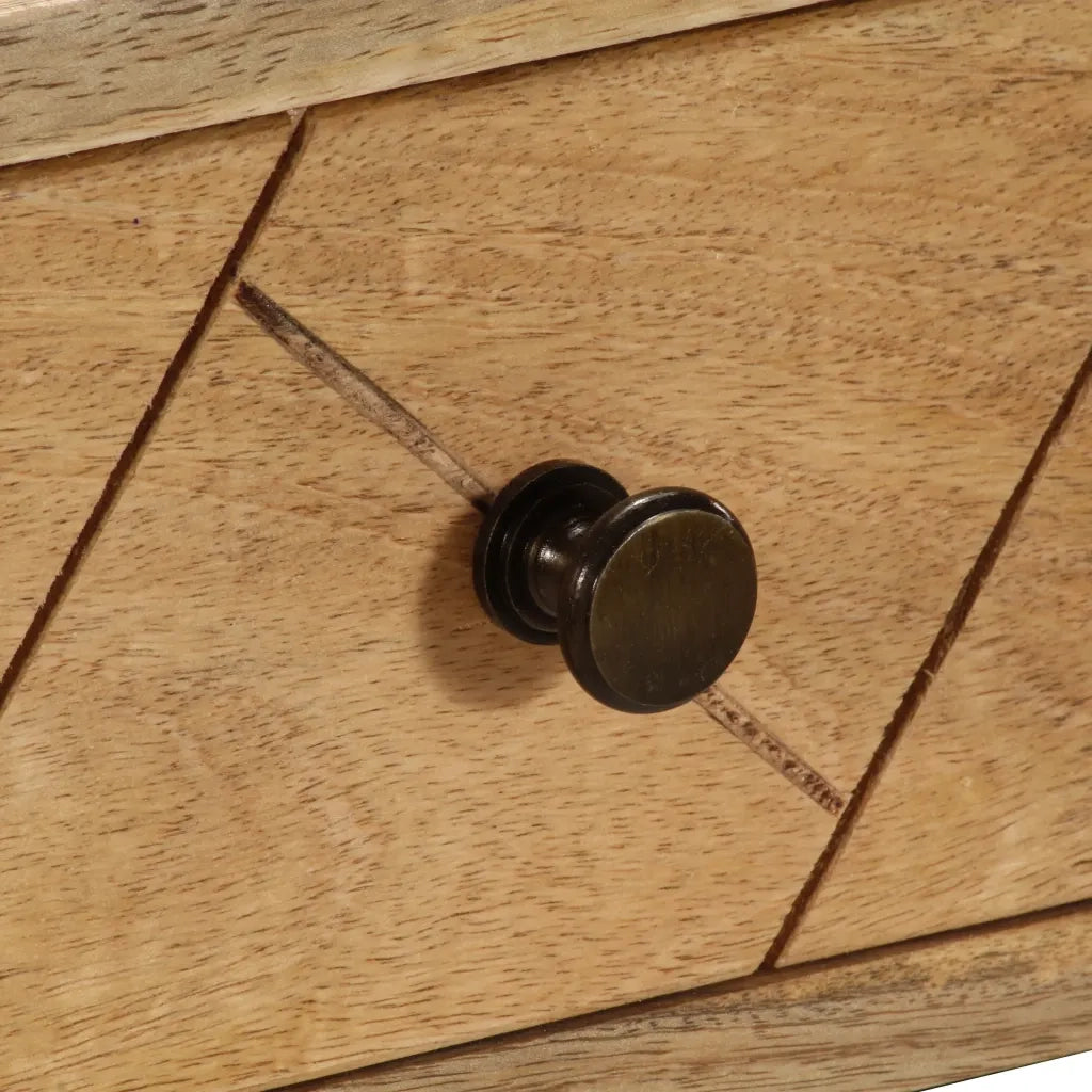 Scrivania | Tavolo da Ufficio con Cassetti in Legno Massello di Mango 110x50x76 cm